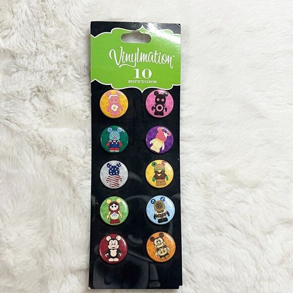 🔮 5/$25‎ Disney Vinylmation Set of 10 Mini Pins - Picture 1 of 4